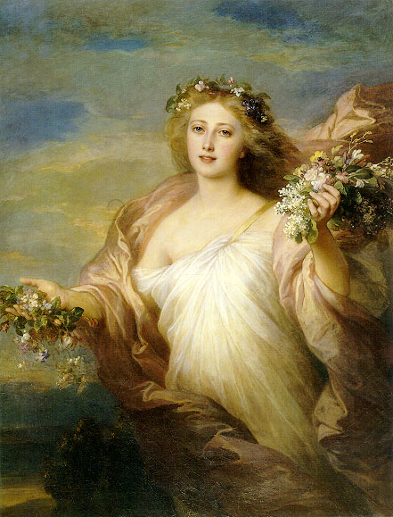 Painting of Eostre/Ostara, Goddess of Spring