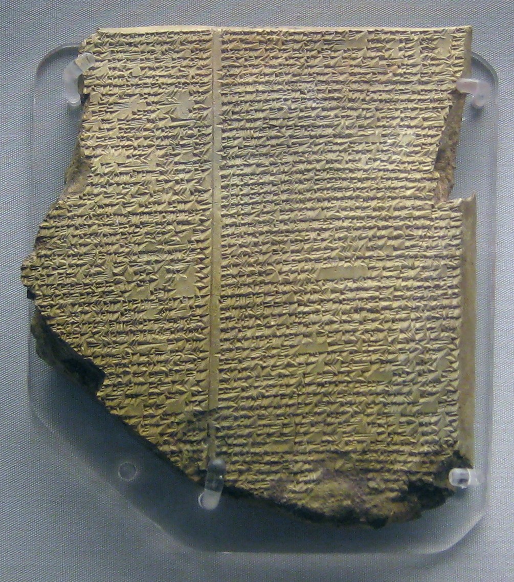 The Flood Tablet, 
        cuneiform clay 
        tablet, British Museum