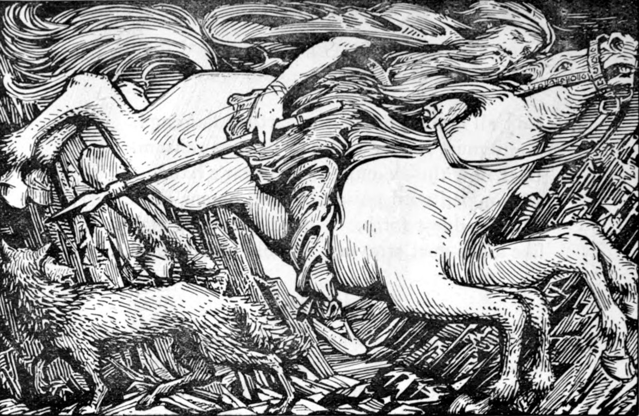 Odin Rides to Hel, W.
         G.
        Collingwood, 1908