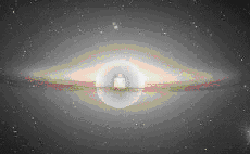 Disk expanding outward like a galaxy