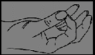 Thumb touching index finger